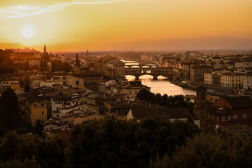 Dreamy sunset over Florence