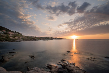 Sunset in Algajola, Corse