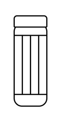 LINEAR DRAWING OF A TRANSPARENT STORAGE JAR ON A WHITE BACKGROUND