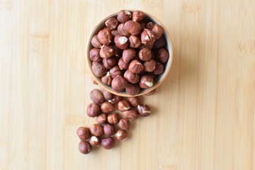 bowl of hazelnuts
