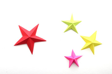 Colorful origami stars
