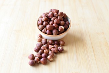 bowl of hazelnuts