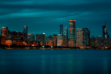 Naklejka premium View of Chicago skyline