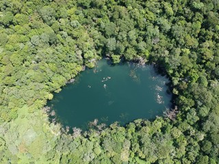 green lake in the forest, ojo de mar, Paraguay
