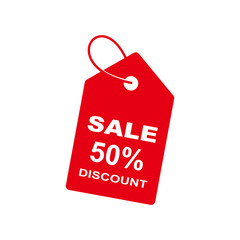 50% discount label icon vector illustration symbol
