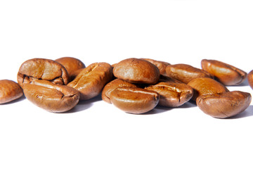 Coffee beans isolated on white background
