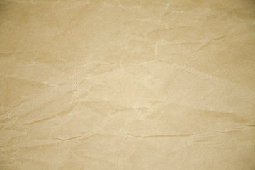 Crumpled brown paper texture cardboard box textured background