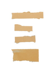 Collection of Recycled paper,crumpled paper,unfolded piece paper on white background