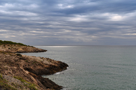 Beautiful shot of  a sea, El Garraf