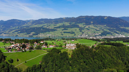 Typical landscape in Switzerland - the Swiss Alps - travel photography