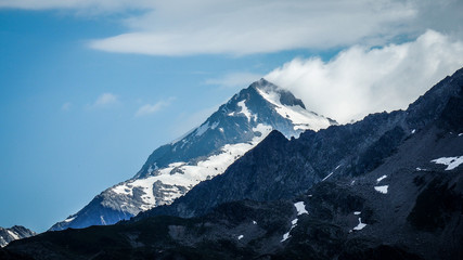 Fototapeta premium Tour du Mont Blanc, hiking in the Alps