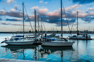 Promenade of Portimao, Portugal.