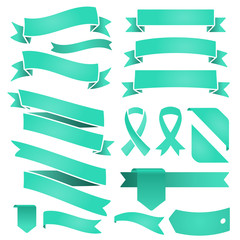 Set of Ribbons and Labels. Vector. Retro and Vintage.