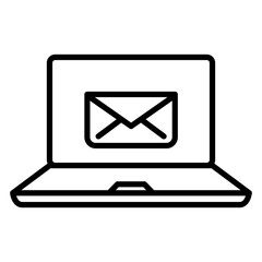 Email from computer icon