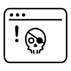 Hacker attack icon