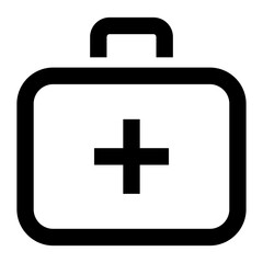 Medicine suitcase icon