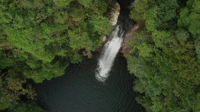 small waterfall in the forest