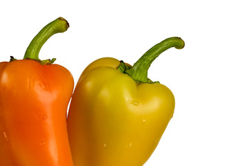 Close up of colorful fresh bell peppers background close up