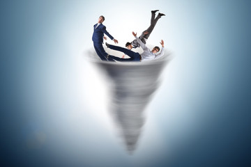 Bankruptcy and crisis concept with businessman