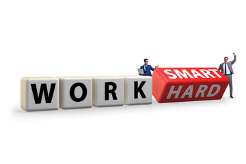 Concept of working smart not hard