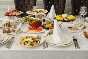 table setting for a dinner