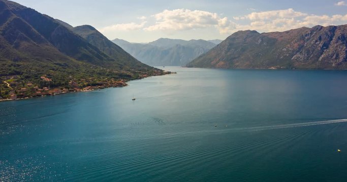 Kotor, Montenegro. Die Bucht von Kotor .