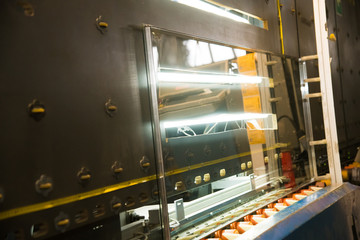 Glass in glass factory