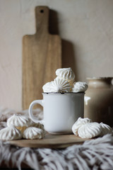 cup of coffee and cookies