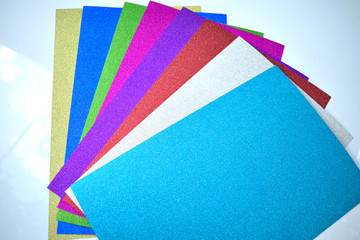 fan made of colored paper, close-up, like texture for background