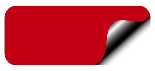 sticker label note with corner curl