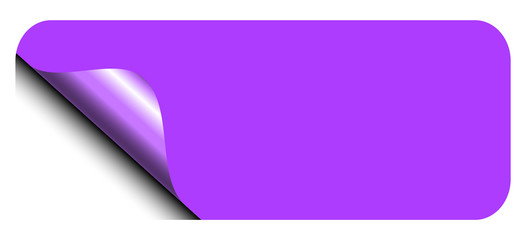 sticker label note with corner curl