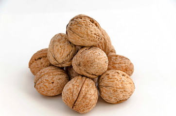 A photo of a group of ripe walnuts can be used as a background, Sofia, Bulgaria  