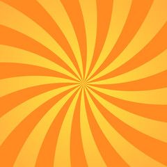 Orange yellow background superhero. Super hero cartoon gradient texture. Sun rays burst. Radiate sun beam, burst effect retro. Sunbeam light flash boom. Sunlight starburst poster. Vector illustration
