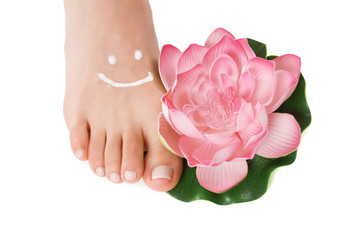 Fuß mit Blume