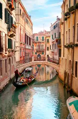 Deurstickers Kanaal in Venetië, Italië © adisa