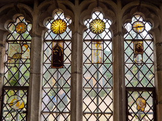 stained glass window in church