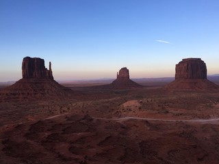 The Desert Evening in Monument Valley