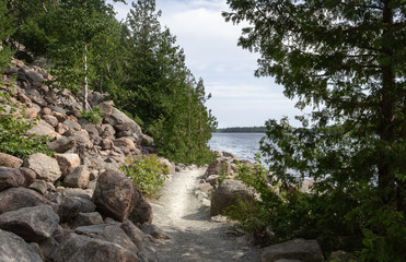 Hiking trail at Acadia National Park