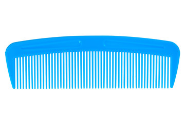 Blue comb isolated on white background