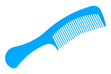 Blue comb isolated on white background