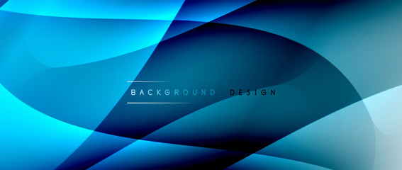 Fluid gradient waves with shadow lines and glowing light effect, modern flowing motion abstract background for cover, placards, poster, banner or flyer