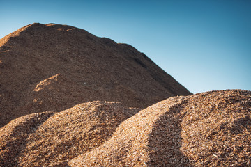 Wood chips, a lot of wood waste