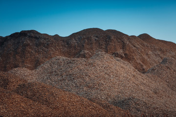 Wood chips, a lot of wood waste