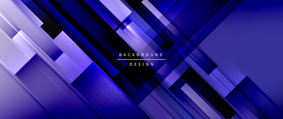Naklejka premium Dynamic lines on fluid color gradient. Trendy geometric abstract background for your text, logo or graphics