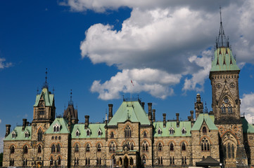 Fototapeta na wymiar East Block at the Ottawa Parliament Buildings of the Federal Government of Canada