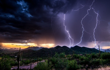 Lightning in the desert