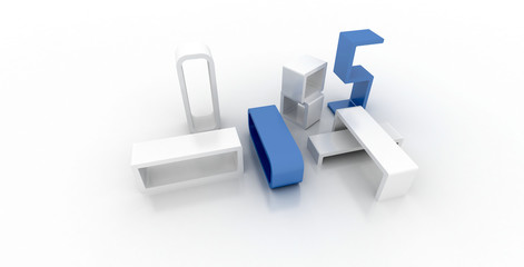 Blank modern displays, retail and marketing theme image, copy space 3d rendering