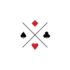 Suit of playing cards. Vector illustration on white background