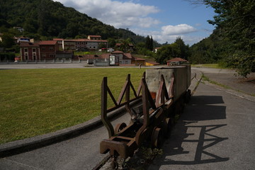 Fototapeta na wymiar Mine in Langreo, industrial village of Asturias,Spain. 