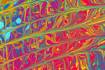 Abstract creative marble pattern texture. Traditional art of Ebru marbling